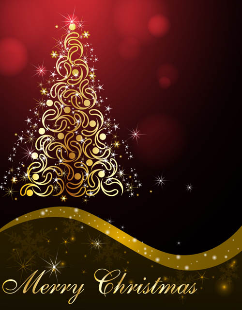 free vector Beautiful christmas ornaments background vector